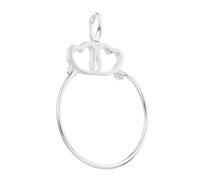 IMIKEYA Charm Holder Necklace Plata Doble Minimalista Colgante Versátil para Mujer Diario y Fiestas
