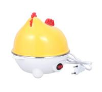IMIKEYA Cocedor de Huevos Eléctrico Forma de Gallina Amarillo, Material Pp y Acero Inoxidable, Fácil de Limpiar, Adecuado para Camping y Uso al Aire Libre