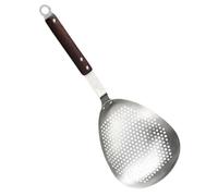 IMIKEYA Colador de Cocina Multifuncional de Acero Inoxidable y Madera 304 Filtro Fino para Té y Fideos, Fácil de Almacenar y Apto para Uso Hogar