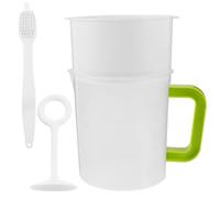 IMIKEYA Colador de Soja para Cocina Filtro de Malla Ultrafino, Capacidad de 1.5l, Material Pp Resistente y Cepillo de Limpieza Incluido para Uso Doméstico