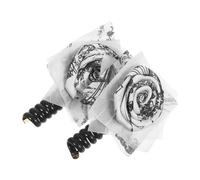 IMIKEYA Coleteros Espiral de Cable Telefónico 2 Unidades Cintas Pelo Trenzadas Estilo Chino con Diseño de Tinta de Agua y Mil Caracteres Accesorios Ligeros y Cómodos para Mujer y Niñas