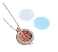 IMIKEYA Colgante de Aromaterapia con Difusor de Aceites Esenciales, Diseño Sólido de Aleación y 3 Recargas de Colores para Cumpleaños y Aniversarios