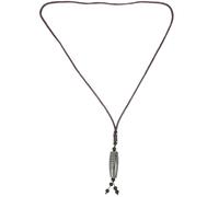 IMIKEYA Colgante Tibetano de Cuentas Dzi Nueve Ojos Verde Collar Budista Tibetano para Mujer Joyería Tradicional Étnica Amuleto Protector Collar de Budismo para Uso Diario y Ocasiones