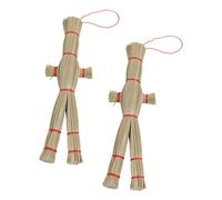 IMIKEYA Colgantes de Espantapájaros 2 Piezas Grandes de 18 CM Decoración de Halloween Material Vegetal Adornos de Fiesta para Interior y Exterior Decoración Temática de Patio y Casa