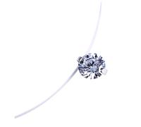 IMIKEYA Collar Colgante de Circonita para Mujer Cadena Invisible Tipo Línea de Pesca 08 CM Gargantilla Transparente Ajustable Joyería Fina para Uso Diario y Ocasiones Obsequios