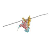 IMIKEYA Collar Colgante de Pájaro para Dama, Cadena de Clavícula de Acero, Diseño Vintage Colorido, Joyería Ligera para Fiestas y Eventos Obsequios, Tamaño Ajustado