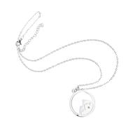 IMIKEYA Collar Colgante De Semillas De Mostaza y Montaña Acero Inoxidable, Ligera Joyería Para Mujer, Cadena De Clavícula Resistente Para Ocasiones Obsequios, Diseño Clásico y Llamativo