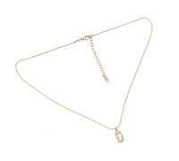 IMIKEYA Collar Con Número 7 Elegante Joyería De Collar De Mujer Cadena De Clavícula De Acero De Titanio Dorado Para Fiesta Playa y Uso Diario