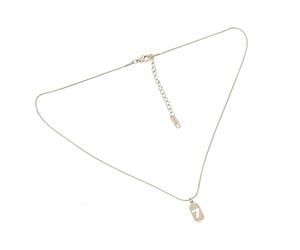 IMIKEYA Collar Con Número 7 Elegante Joyería De Collar De Mujer Cadena De Clavícula De Acero De Titanio Dorado Para Fiesta Playa y Uso Diario