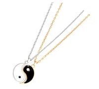 IMIKEYA Collar de Acero Inoxidable Tai Chi para Parejas Delicado Colgante Unisex con Diseño Simbólico Accesorio Resistente y Significativo para Él y Ella