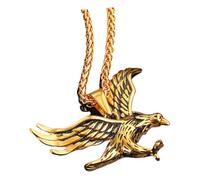 IMIKEYA Collar de Cadena Dorada Colgante de Águila Vintage para Hombre, Metal Resistente, Estilo Callejero Hip Hop, Símbolo de Libertad y Fuerza, Tamaño Único