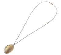 IMIKEYA Collar Relicario Ovalado de Flores Talladas con Cadena Colgante para Fotos Vintage Joyería Souvenir para Regalo Personalizado Día Madre