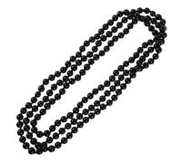 IMIKEYA Collares Largos de Perlas Artificiales, Bisutería Colgante de Perla Gruesa, Cadena Negra de 142 Cm, para Mujer, Uso Diario y Eventos, Pack de 2 Piezas