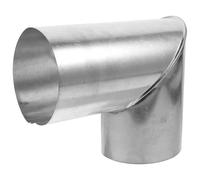 IMIKEYA Conducto de Chimenea Doblado de Acero Inoxidable de 90 Grados Flexible para Estufa Reducción de Resistencia en Ventilación y Escape