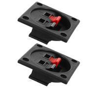 IMIKEYA Conectores de Bornes de Conexión para Altavoces 2 Unidades Terminal de Caja de Altavoz Cuadrado Negro Borne de Conexión Metálico para Sistema de Audio en Cine en Casa y