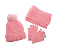 IMIKEYA Conjunto de Gorro sin Ala Bufanda y Guantes Táctiles para Mujer Set Térmico de Invierno para Actividades al Aire Cálido y Cómodo para y