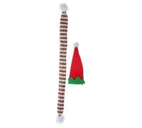 IMIKEYA Conjunto de Gorro y Bufanda de Papá Noel para Botellas de Vino Decoración Navideña Preciosa Mini Sombrero y Bufanda para Manualidades