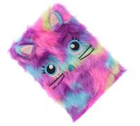 IMIKEYA Cuaderno de dibujo peludo de felpa, diseño creativo, tapa suave, páginas de papel morado, plan, escritura para el hogar, trabajo de poesía