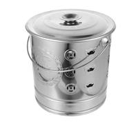 IMIKEYA Cubo Metálico Incinerador de Dinero Acero Inoxidable Resistente al Calor para Jardín y Hogar Multiusos para Quemar Papel Cenizas y Ofrendas Rituales Diseño Seguro y Portátil