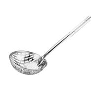 IMIKEYA Cuchara Colador Inoxidable con Mango Colador de Mano para Cocina y Restauración Resistente Gran Capacidad para Fideos y Alimentos