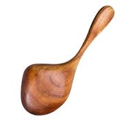 IMIKEYA Cuchara de Madera para Comida Superficie Lisa y Segura para Comer, Adecuado para Cocina y Uso en Hogar, Diseño Marrón Resistente y Funcional