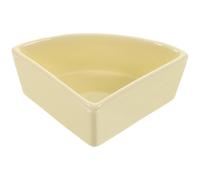 IMIKEYA Cuenco para Hámster Triangular Amarillo de Cerámica | Comida Natural o Seca, Fácil de Limpiar, Apto para Snacks y Raciones Diarias