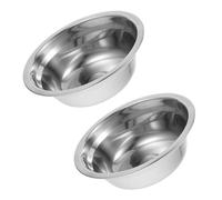 IMIKEYA Cuencos De Acero Inoxidable 16 Cm, Cuencos Para Mezclar y Lavar Verduras, Tazones Metálicos Resistentes y Multifuncionales Para Uso Doméstico y Cocina, Pack De 2 Unidades