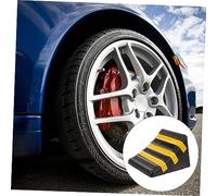 IMIKEYA Cuñas de Goma Antideslizantes para Coche y Remolques Tope de Rueda Portátil Resistente para Alineación y Estabilizador de Neumáticos Bloqueo Seguro para Autocaravanas y Vehículos