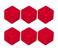 IMIKEYA Dados Grandes de Plástico Rojo de 33 Mm, Dados de Seis Caras en Blanco para Juegos Didácticos, Kit de 6 Piezas para Actividades de Aula, Bricolaje y Juegos de Mesa