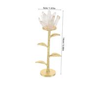 IMIKEYA Decorative Artificial Crystal Flower Figurine with Metal Stem and Sturdy Base Luxurious Faux Bloom For Wedding Office Desk and Home Centerpiece Symbolizing Love Prosperity