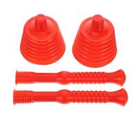 IMIKEYA Desatascadores de Baño de Goma Rojos 2 Pcs Alta Presión y Diseño Práctico para Limpieza de Tuberías y Destape de Cañerías en Inodoros