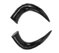IMIKEYA Diadema de Cuerno de Buey Falso Negro Mediana, Accesorio Cabello DIY de Plástico, Adecuado para Disfraces de Halloween y Fiestas, Complemento Versátil para Decoración de Pelo