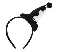 IMIKEYA Diadema de Disfraz de Payaso Negro Sombrero de Cono de Tejido, Cómoda y Divertida para Carnavales y Reuniones Temáticas Infantiles y Adultos