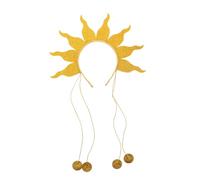 IMIKEYA Diadema de Fuego Naranja con Purpurina para Fiesta y Halloween, Accesorio de Pelo Creativo en Telas No Tejidas y Plástico para Adultos y Niños