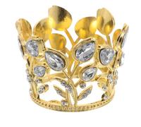 IMIKEYA Diadema de para niña: tocado de hada con diamantes de imitación, tiara pequeña, adorno de para pastel de cumpleaños de niña.