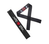 IMIKEYA Diademas Japanese para Chef de Sushi Negras de Poliéster 2piezas, Accesorio de Karate y Diadema para Correr Estilo Tradicional Japonés y Uso Multi-Funcional