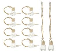 IMIKEYA Difusor de Perfume para Coche 8 Ml en Vidrio y Madera, 10 Unidades Diseño Delicado y Excelente Acabado para Mejorar el Estado de Ánimo y Claridad Mental