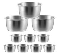 IMIKEYA Diseño Moderno 10 Tazas para Salsa de Acero Inoxidable Construcción Resistente y Aptas para Restaurantes y Comidas en Casa
