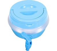 IMIKEYA Dispensador de Agua Plegable Portátil 3.5l con Base y Grifo Azul, para Deportes y Actividades al Aire Libre, Camping y Senderismo, Botella Reutilizable Fácil de Transportar