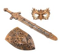 IMIKEYA Escudo de León Dorado de Plástico para Cosplay y Utilería Escénica Diseño Realista, Acabado Suave y Mano de Calidad, Adecuado para Accesorios de Disfraces