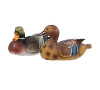 IMIKEYA Escultura De Pato De Resina Realista Flotante para Estanque De Jardín Exterior 2 Piezas Decoración Artificial De Real para Patio y Piscina