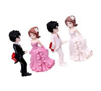 IMIKEYA Escultura Pareja Decoración Romántica Figuras Miniatura Novios Adornos Tartas Boda