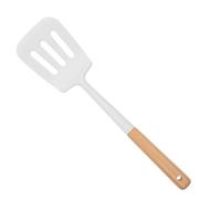 IMIKEYA Espátula de Silicona Ranurada con Mango de Madera Espátula Cocina Multifuncional para Tortitas Panqueques Huevos y Fabricada Silicona Alimentaria para Hogar Restaurantes