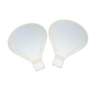IMIKEYA Espejo Colgante de Pared 2 Piezas Globos Aerostáticos Acrílico Marco Madera Colorido para Decoración Dormitorio Infantil Baño y Sala de Juegos