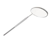 IMIKEYA Espejo de Extensión de Pestañas de Acero Inoxidable Ovalado, Herramienta para Extensiones de Pestañas, Espejo de Inspección Portátil para Salón y Uso Personal