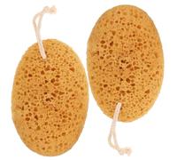 IMIKEYA Esponja para Fregar Naranja de Material Polimérico Función Exfoliante y Creación de Espuma Rica, Paquete de 2 Unidades Adecuado para Ducha y Baño