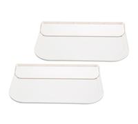 IMIKEYA Estantes Plegables de Pared sin Taladro 2 Unidades Pequeños de Plástico Blanco para Baño y Dormitorio, Organizador Adhesivo sin Tornillos Gran Capacidad y Bordes Redondeados