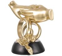 IMIKEYA Estatua Decorativa de Resina de Mano Grande para Decoración del Hogar, Obsequio de Boda y Aniversario, Escultura Artesanal para Sala de Estar y Mesa, Adorno Creativo Nórdico