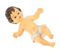 IMIKEYA Estatua Resina Jesús Religiosa Decorativa para Escritorio Figura Católica Belén Navidad Escultura Artesanal para Hogar y Regalo Festivo