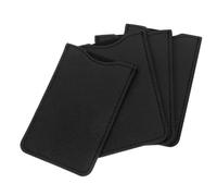 IMIKEYA Estuche de Viaje para Peine y Pinzas de Pestañas, Funda Protectora de Cuero Sintético Negro, Compacto y Portátil para Uso en Hogar, Oficina y Viajes, Organizador 4 Piezas